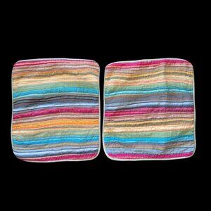 Rainbow Striped Cotton Pillow Shams 100% Cotton Spain